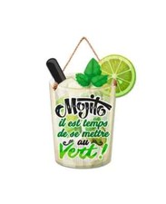 Plaque bois mojito , citation