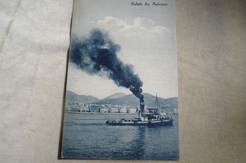 Salerno cartolina battello - salerno-cartolina,