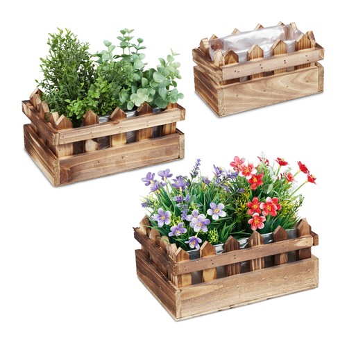 Set fioriere in legno - da,