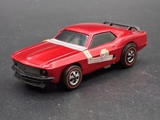 Vintage 1969 Mattel Hot Wheels Sizzlers Redline Mustang 1/64 rosso non testato 