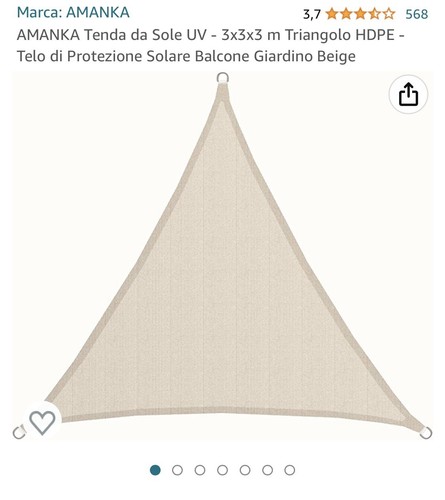 Tenda sole vela - da,