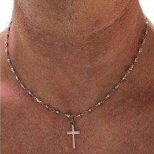 Collana rosario acciaio ida - rosario, in