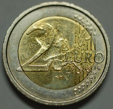 Moneta 2 euro Italia anno 2002 rara errore di conio