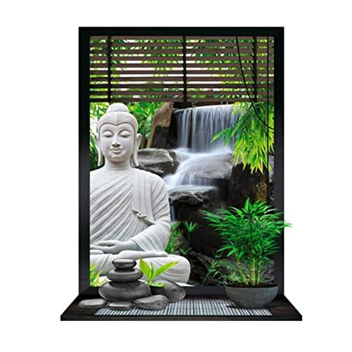 Zen buddha cascata sticker - zen, e