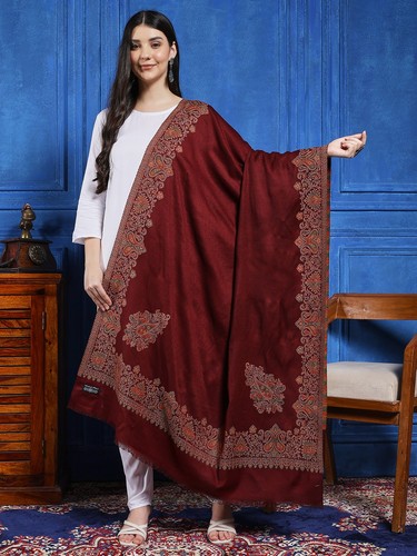 Lusso marrone pashmina lana - pashmina,