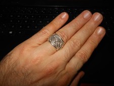 Importante anello treccia - anello,