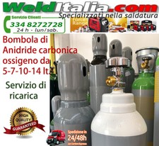 BOMBOLA OSSIGENO DA 5-7-10-14-27-50 LT. 200 BAR NUOVA PIENA ANCHE CON RIDUTTORE