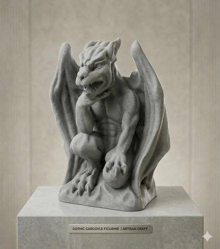 Statua pensatore gargoyle - statua, |