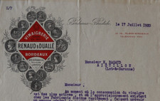 Fattura BORDEAUX 1923 Aceto