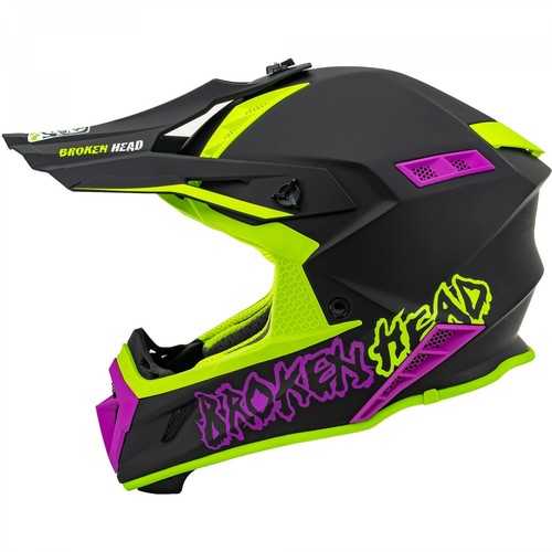 Casco cross rotto - casco,