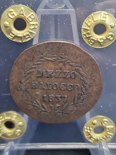 Mezzo baiocco del 1837 papa - mezzo,