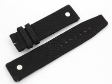 Cinturino Tessuto Nero Cordura 20mm Impermeabile Nuovo Sportivo Watch Band