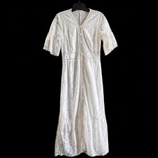 Abito midi pizzo bianco