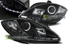 Coppia di Fari Anteriori LED DRL Look per Seat LEON ALTEA 1P FL 2009-2013 Daylig