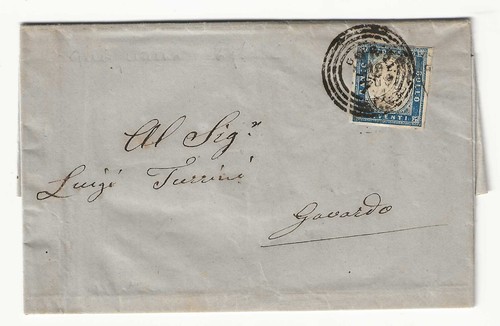 1861 sardegna lettera con 20 - -,