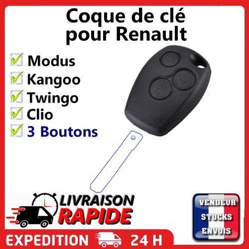 Coque clé pour renault - clé, 3