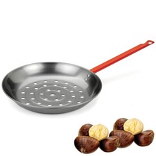 Padella per Castagne Caldarroste in Ferro con Manico, Diametro 26 Cm - 7262