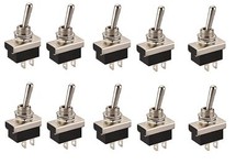 10 interruttori a scatto in metallo cromati Race Rally On Off 25 amp auto resistente 12 V 