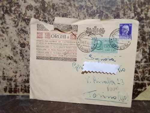 Cartolina viaggiata più busta - cartolina,