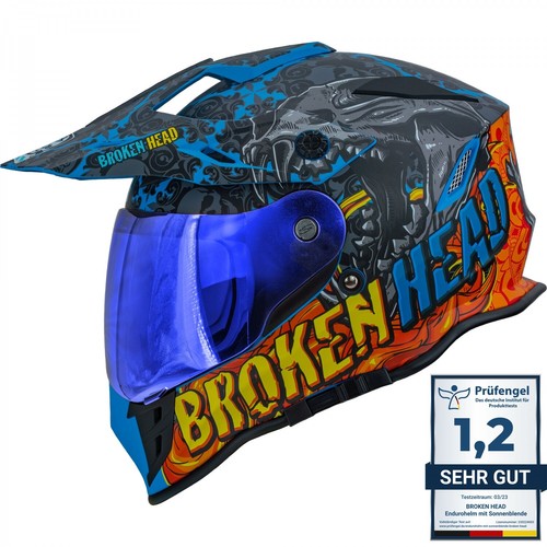 Casco enduro tigris vx2 rotto - casco,