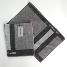 TRUSSARDI HOME SET SPUGNE 2 PEZZI "ROWST GREY" PURO COTONE