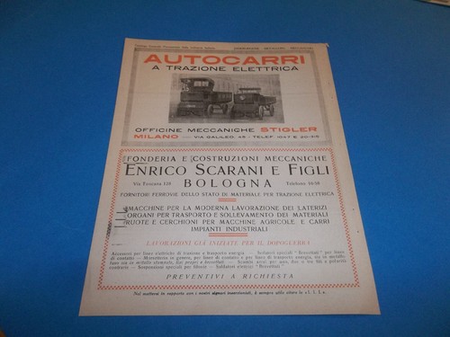 Pubblicita 1919 autocarri - ,