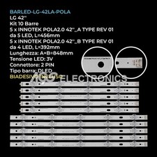 KIT 10 BARRE STRIP LED TV LG INNOTEK POLA2.0 42LN540V 42LN570V 42LA620V