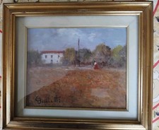 Quadro olio tavola di - ad,