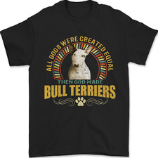 T-shirt uomo cane A Bull Terrier 100% cotone