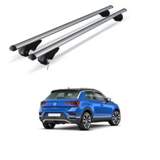 BARRE PORTATUTTO ALLUMINIO VOLKSWAGEN T-ROC CON RAIL APERTI CON SERRATURE