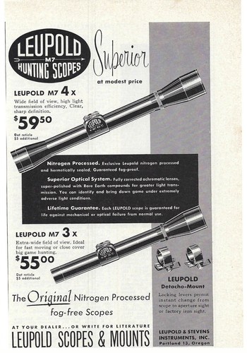 1960 leupold cannocchiali - leupold, e