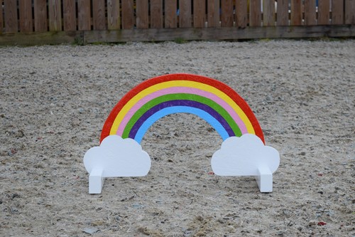 Rainbow show jump fillers - rainbow,
