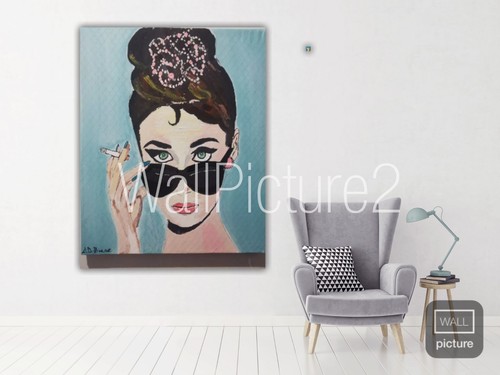 Audrey hepburn dipinto mano - dipinto,