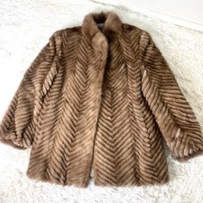 Cappotto visone donna marrone
