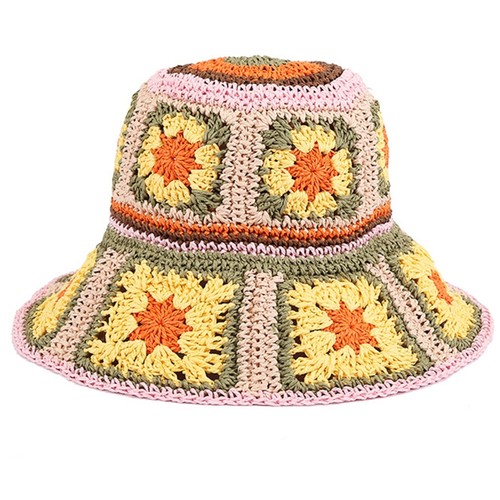 Cappello spiaggia fiori - cappello,
