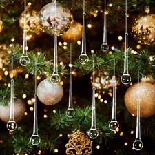 YIEUR Pendente ghiacciolo cristallo Natale acrilico 40 pezzi, 72 mm albero di Na