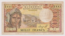 Repubblica di Gibuti 1000 Franchi, Anno 1979 Banconote
