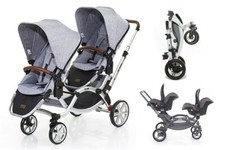 Duo Passeggino Gemellare Abc Design Zoom grigio usato poco come nuovo