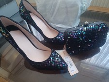 Scarpe nere FAITH paillettes