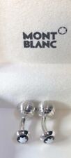 Montblanc 107047: Gemelli argento rotondi, inserto in madreperla - Pari al nuovo