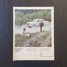 1963 Mercedes 220 SE - Original AD 27x34 Pubblicità Vintage Advertising