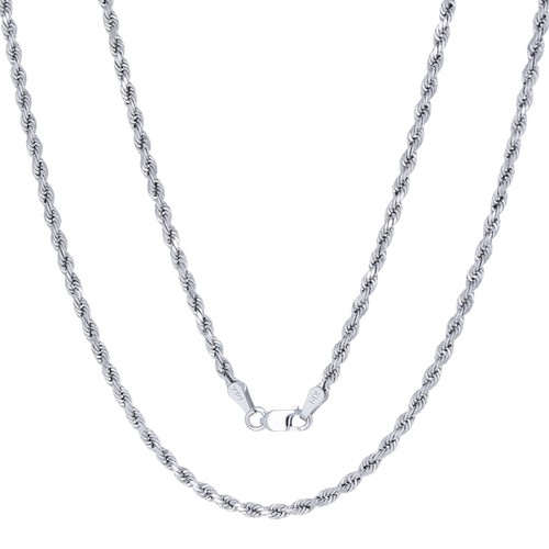 14k oro bianco 5mm taglio - 14k,