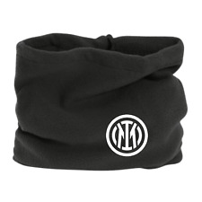 CAPPELLO SCALDACOLLO NERO CON STAMPA IN VINILE LOGO INTER
