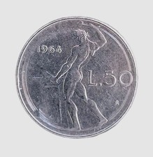 Moneta 50 Lire 1964 Repubblica