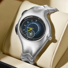 Orologio Alien Twist Analogico Meccanico Y2K Manuale Uomo Distorto Retrò Orologio Quarzo