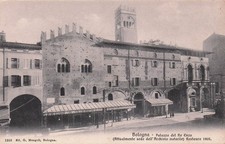 30-44) CARTOLINA BOLOGNA PALAZZO RE ENZO RESTAURO 1905