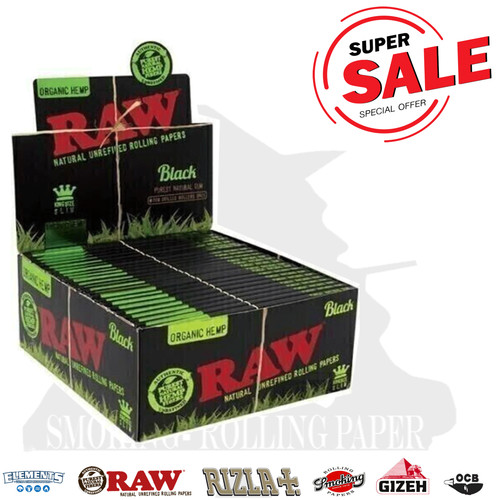 Raw organic hemp black king - black,