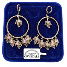 Foglia Cerchio Orecchini Donna