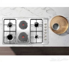 WHIRLPOOL PIANO COTTURA 6 FUOCHI 90 CM ACCIAIO GHISA GAS ELETTRICO