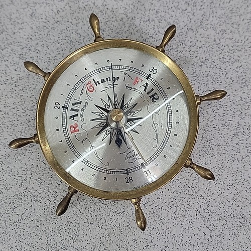 Vintage ships wheel brass - ships,